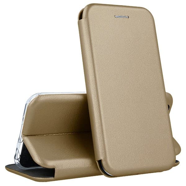 Husa Huawei P30 Lite Prestige Book, inchidere magnetica, aurie — principală