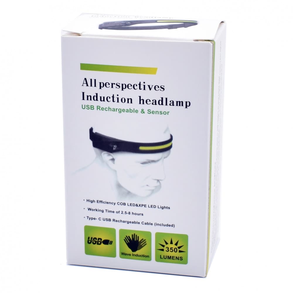 Lanterna frontala flexibila, cu acumulator si senzor de miscare, LED COB + LED XPE — varianta 9