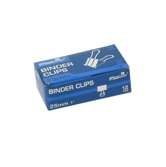 Clipsuri metalice Office Cover RM25, 25 mm, negre, cutie 12 buc — principală
