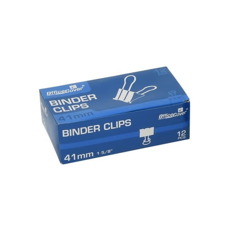 Clipsuri metalice Office Cover RM41, 41 mm, negre, cutie 12 buc — principală