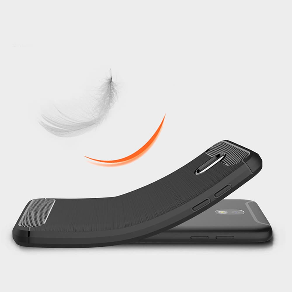 Husa de protectie Carbon Stripe pentru Huawei Mate 10 Lite, silicon moale, negru — varianta 2