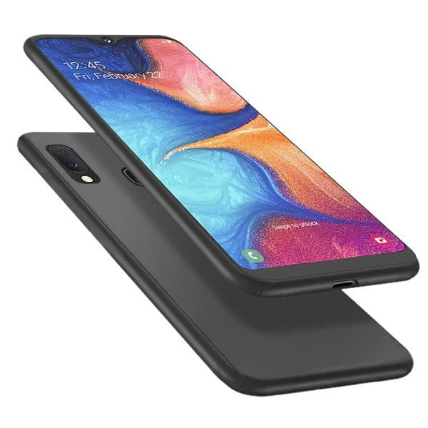 Husă Full Cover 360° pentru Samsung Galaxy A40 (față + spate + sticlă), neagră — 2