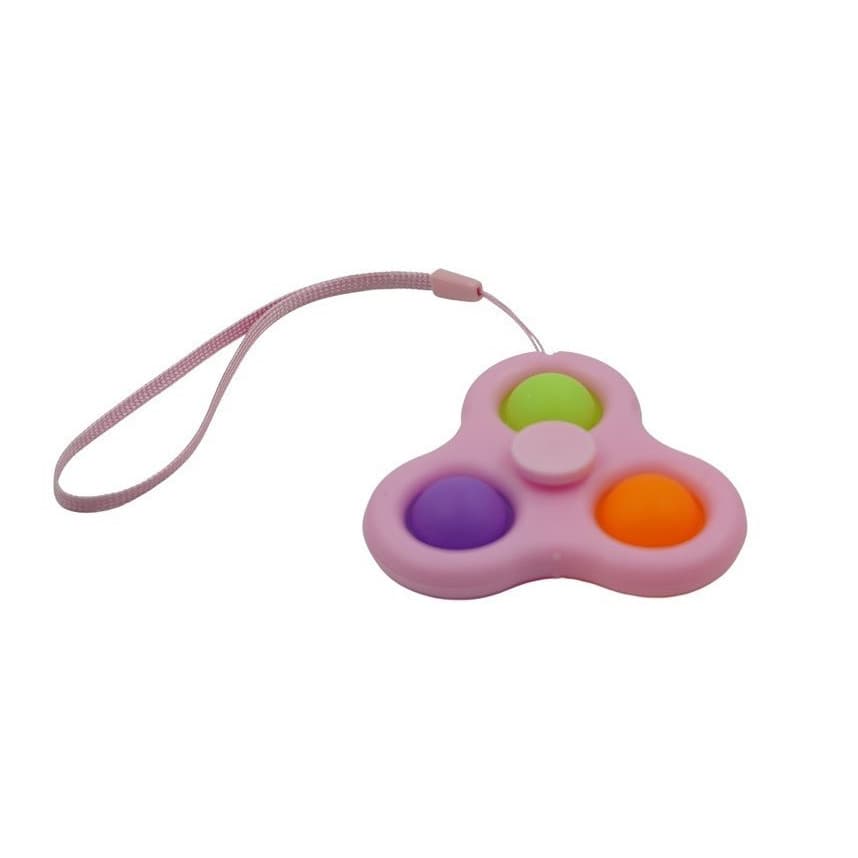 Jucarie antistres Fidget Spinner, tip Pop It!, 7 cm, roz — principală