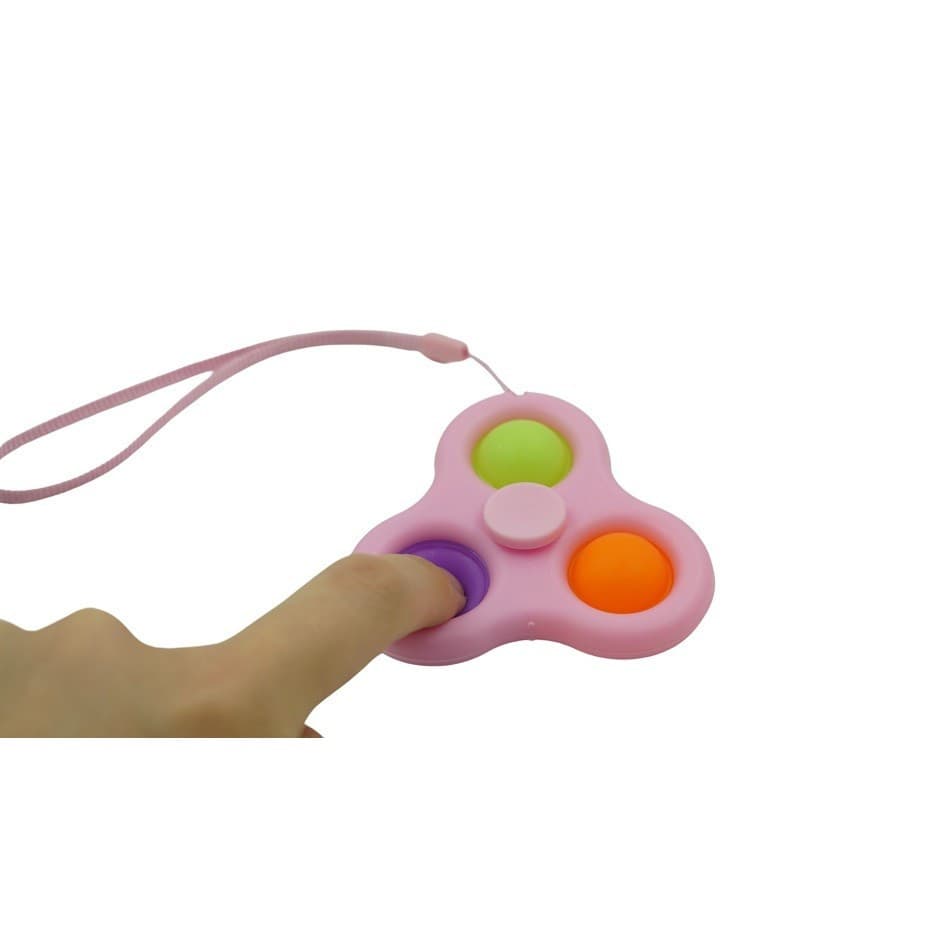 Jucarie antistres Fidget Spinner, tip Pop It!, 7 cm, roz — varianta 2