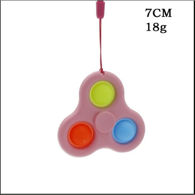 Jucarie antistres Fidget Spinner, tip Pop It!, 7 cm, roz — varianta 3