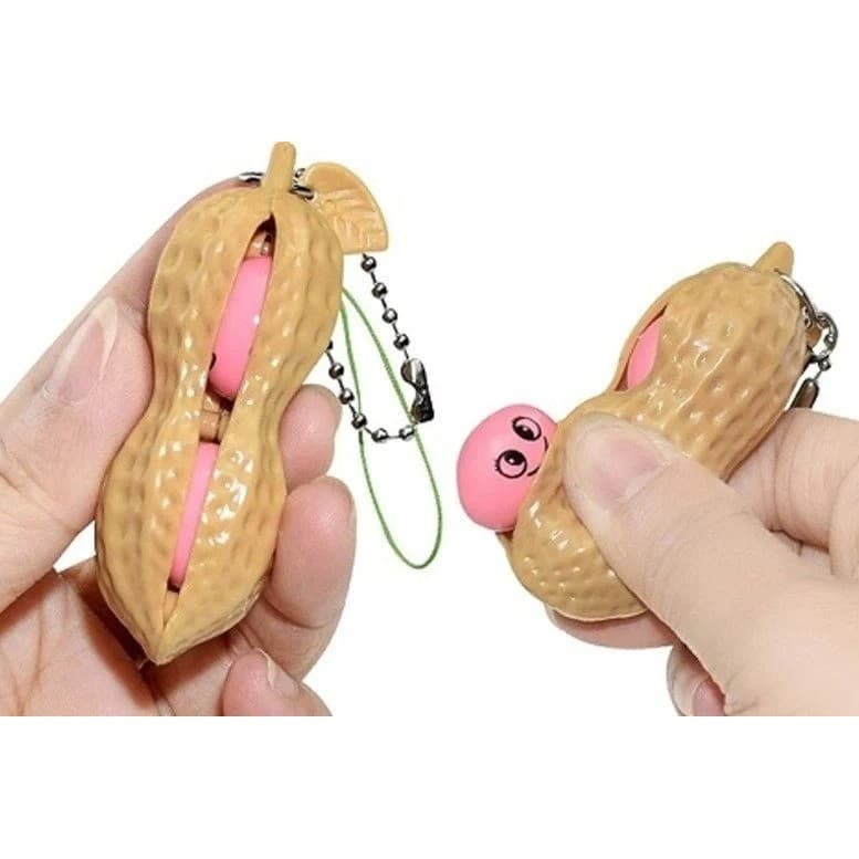 Jucarie antistres Peanut Fidget Toy, cu breloc, model aluna — varianta 3