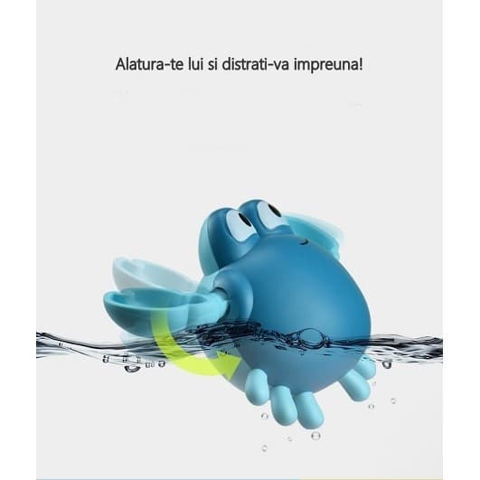 Jucarie de baie pentru copii, model crab, albastru inchis — varianta 3