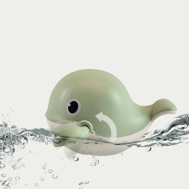 Jucarie de baie pentru copii, model balena, verde — varianta 4