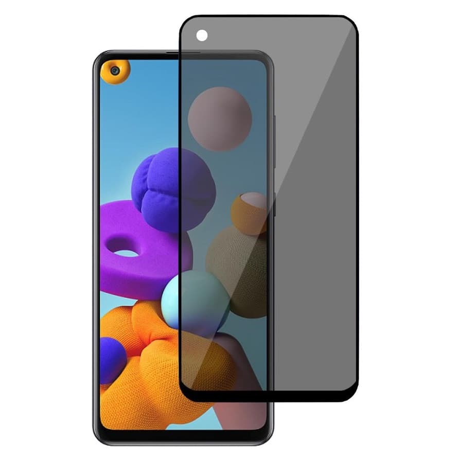 Folie de sticla Huawei P40 Lite / P40 Lite E, Full Glue Privacy, margini negre — principală