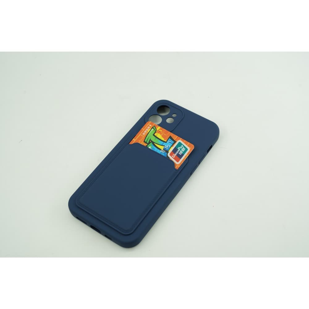 Husa protectie cu suport card compatibila cu Samsung A72 Albastru inchis — varianta 2