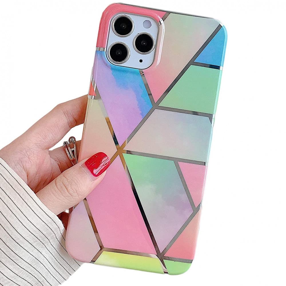 Husa protectie Geometric Marble pentru Apple iPhone 12, model 1 — principală