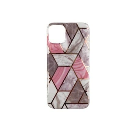 Husa protectie  compatibila cu Apple iPhone 12 Pro Max Soft IMD TPU Marble Geometric Alb — principală
