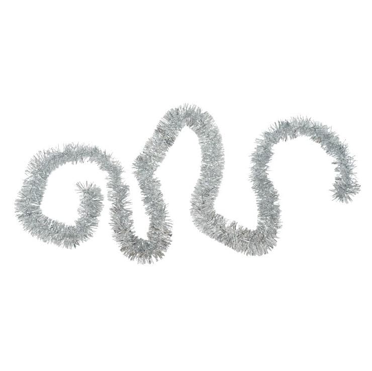 Beteala Craciun, 2 m x 5 cm, folie PVC, interior/exterior, argintie — varianta 2