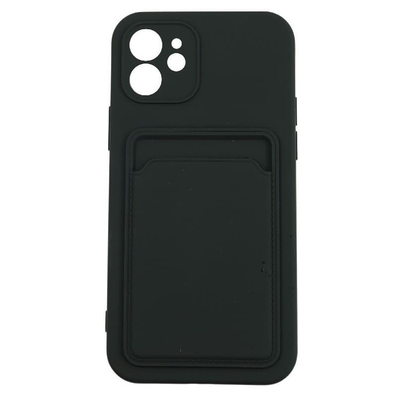 Husa protectie cu suport card compatibila cu Samsung Galaxy A21S Negru — principală