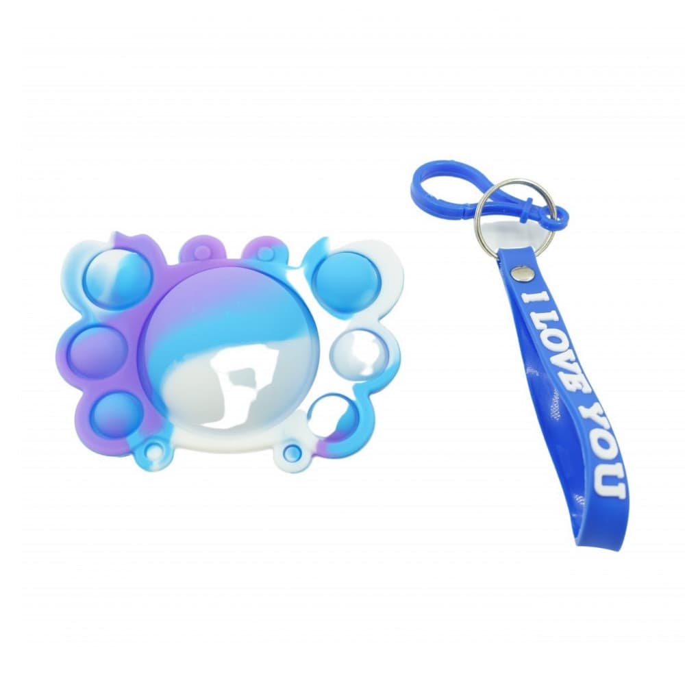 Jucarie senzoriala antistres, tip Pop-It!, cu breloc, model Crab, multicolor — principală