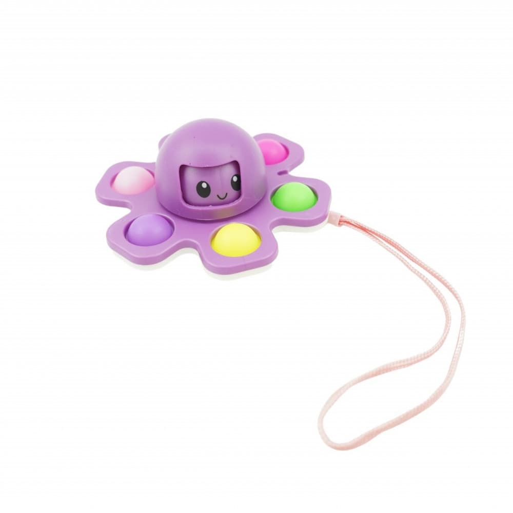 Jucarie antistres tip Pop It!, Fidget Toy, model caracatita, mov — principală