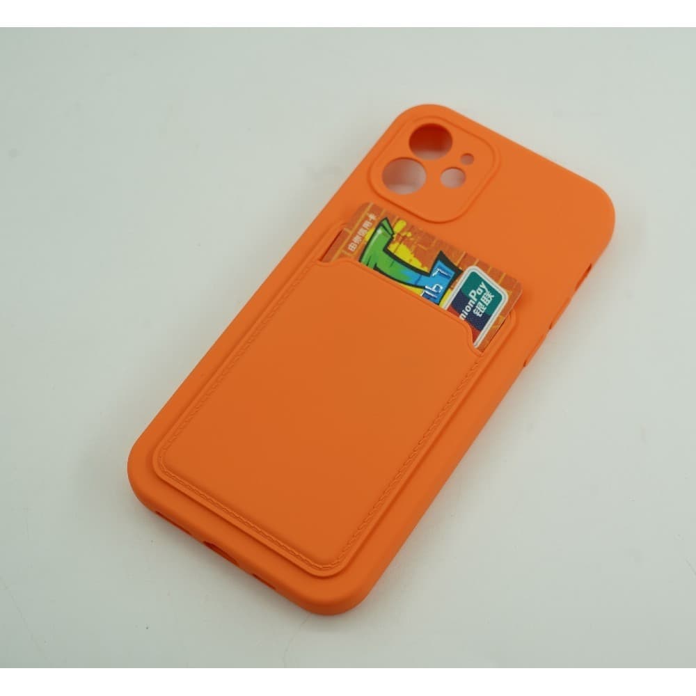 Husa Apple iPhone 12 Pro, Card Case, suport pentru carduri/cartele, portocalie — 2