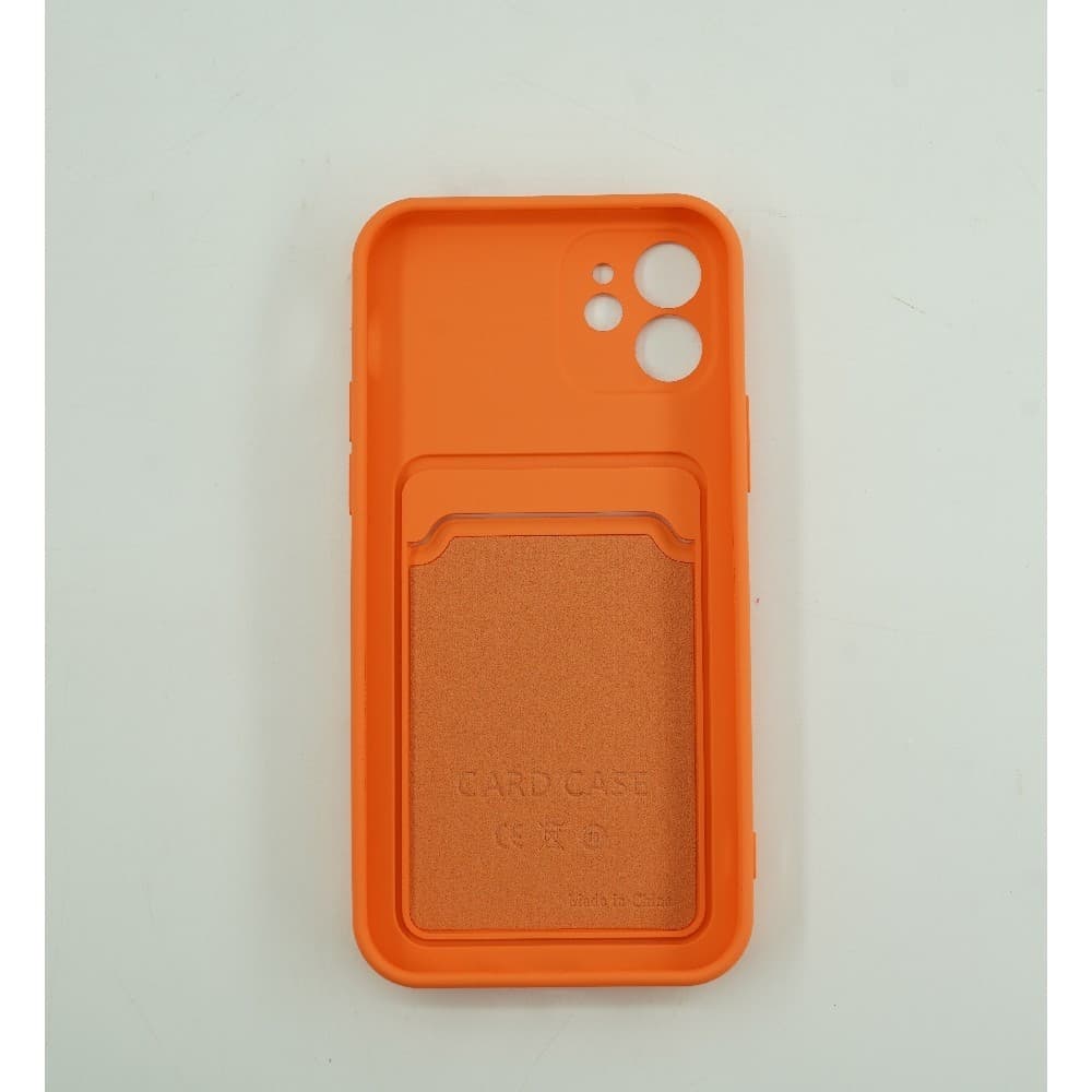 Husa Apple iPhone 12 Pro, Card Case, suport pentru carduri/cartele, portocalie — 3