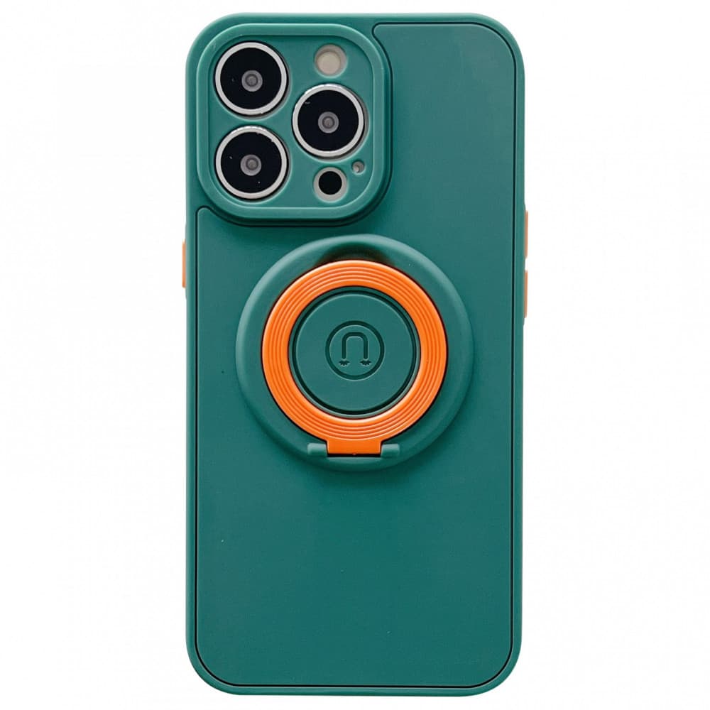 Husa protectie MagSafe TPU pentru Apple iPhone 13 Mini, protectie camere, verde — principală