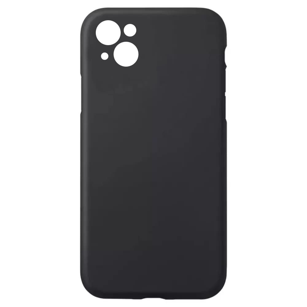 Husa Apple iPhone 13, Luxury Silicone, catifea in interior, protectie camere, negru — principală