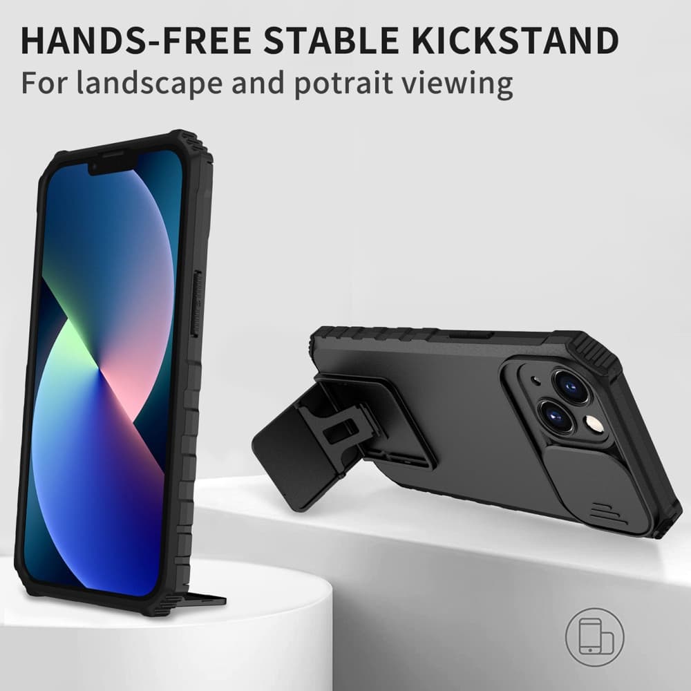 Husa Apple iPhone 11, Defender Camshield, stand expunere, protectie camera, neagra — varianta 3