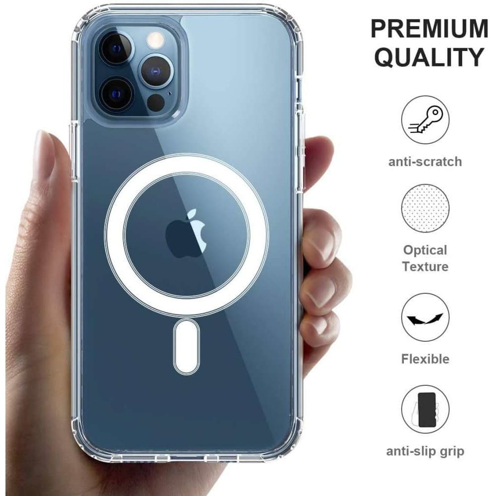 Husa de protectie Apple iPhone 14, compatibila MagSafe, transparenta — varianta 3