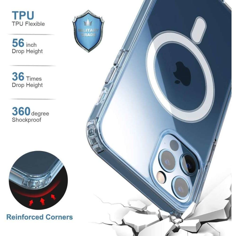 Husa de protectie Apple iPhone 14, compatibila MagSafe, transparenta — varianta 4