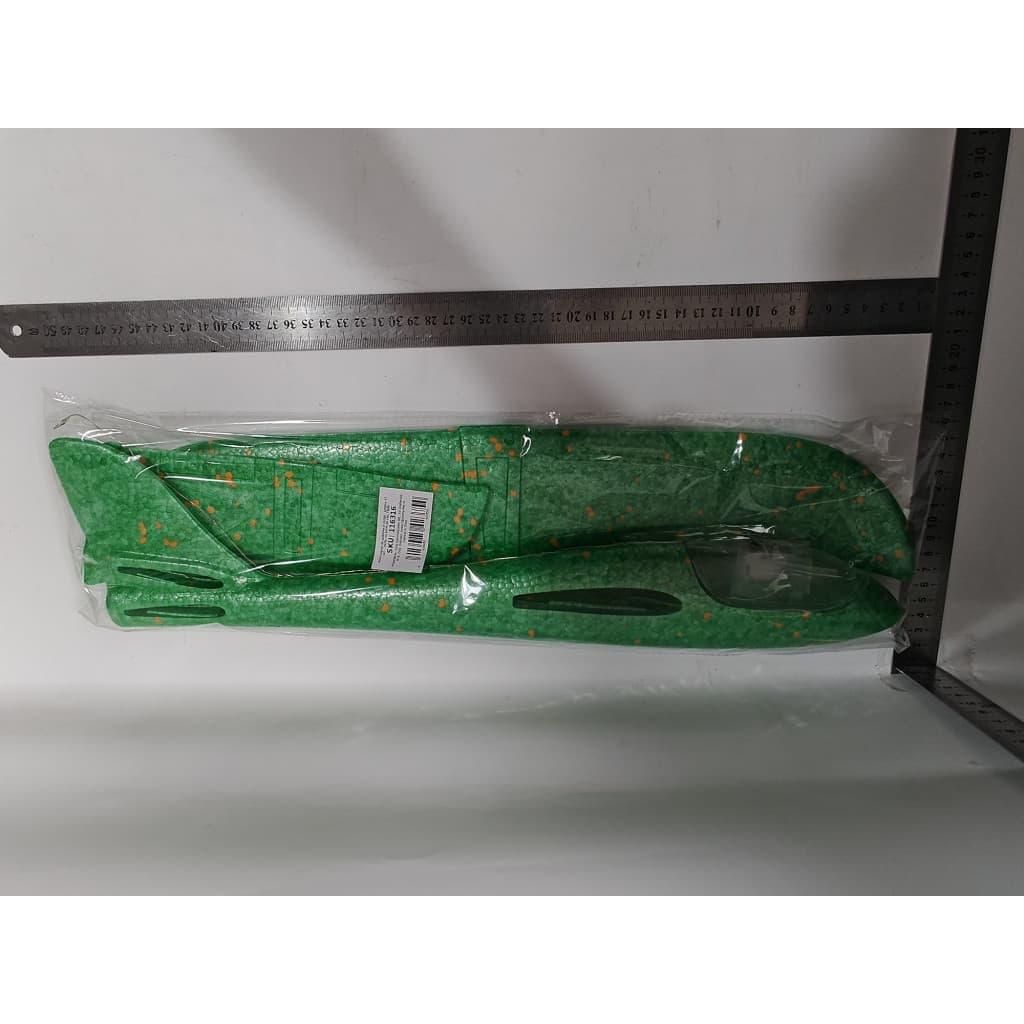Avion planor din polistiren, cu iluminare LED, 47 cm, verde — varianta 4