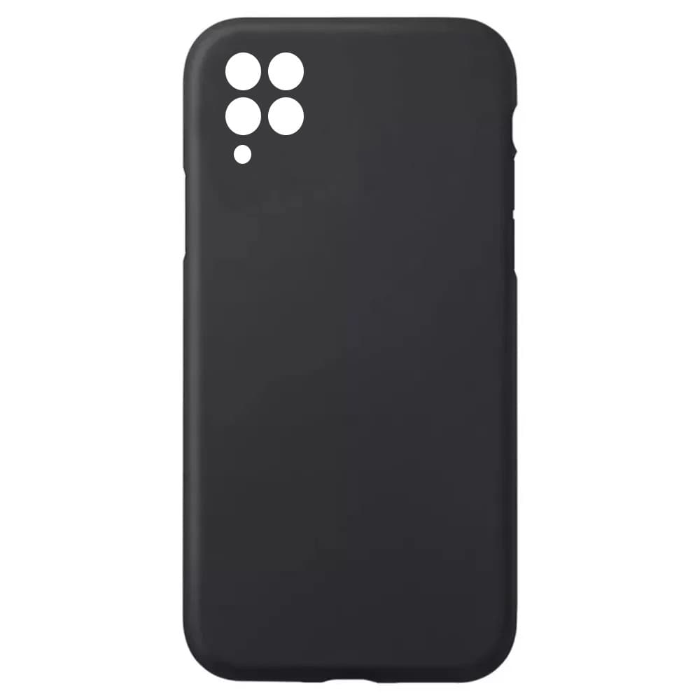 Husa Huawei P40 Lite Luxury Silicone, catifea in interior, protectie camere, negru — principală