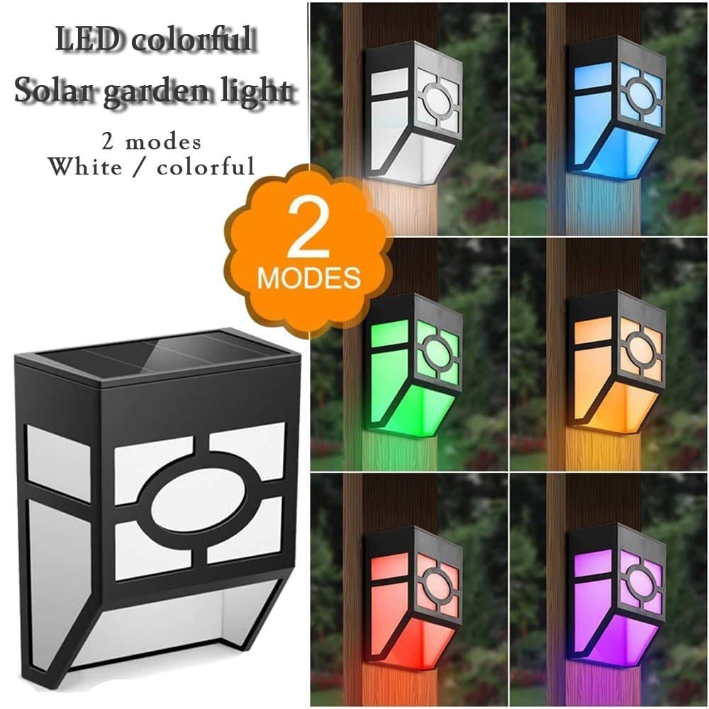 Lampa solara cu senzor Geometric, IP65, Lumina colorata — varianta 2