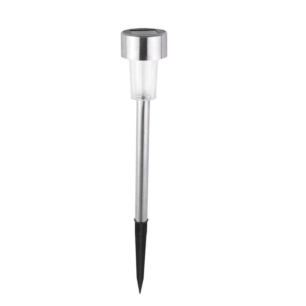 Lampa solara LED decorativa pentru gradina, argintie, lumina alb cald — principală