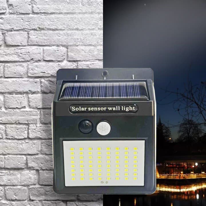 Lampa solara LS64, 64 de LED-uri, senzor de miscare — varianta 2