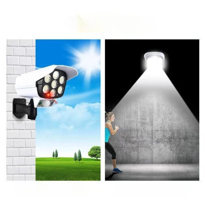 Camera de supraveghere falsa, incarcare solara, 77 LED-uri, senzor de miscare — varianta 4