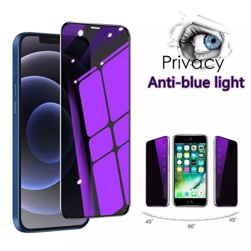 Folie sticla Apple iPhone 14 Plus, Full Glue Privacy Anti-Blue Ray, margini negre — 2