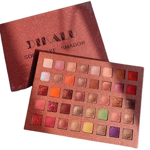 Paleta de farduri cu 40 de culori pigmentate, Roz cu sclipici — principală
