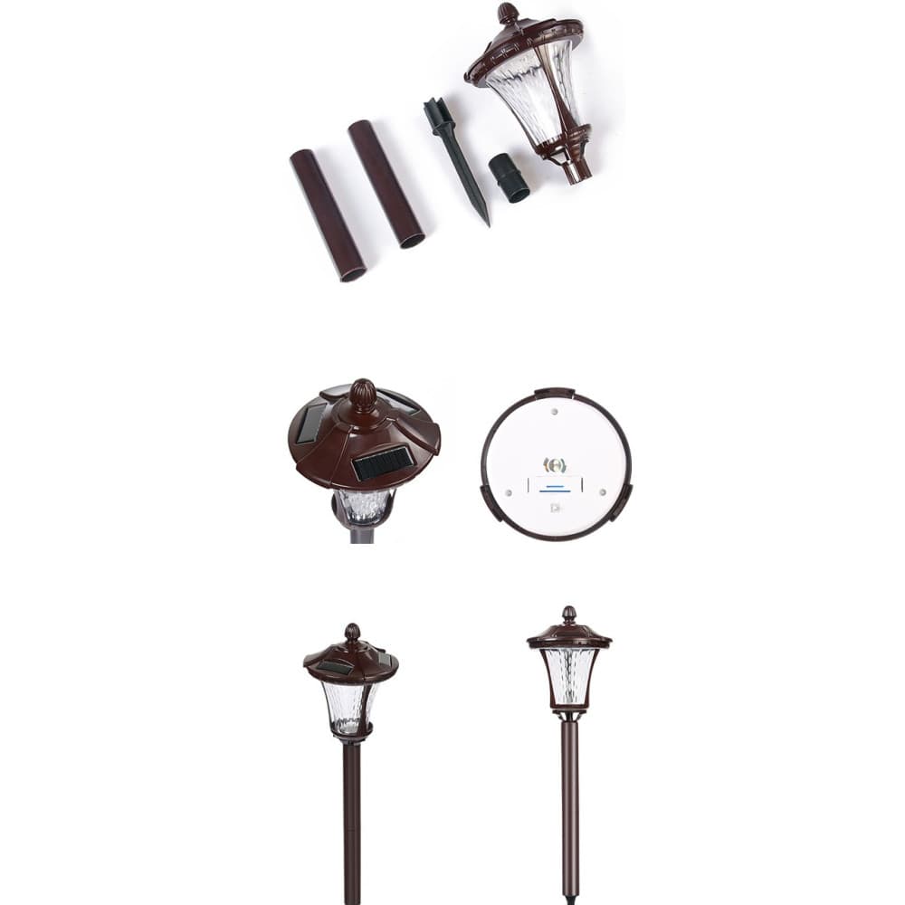 Lampa solara cu prindere in pamant, inaltime 65 cm, alb rece — varianta 2