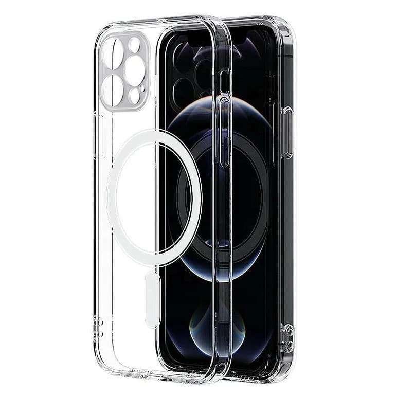 Husa de protectie pentru Apple iPhone 13, compatibila MagSafe, protectie camera, transparenta — principală