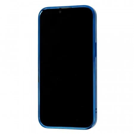 Husa Apple iPhone 11, Magsafe Electroplating TPU, protectie camera, margini albastre — varianta 2
