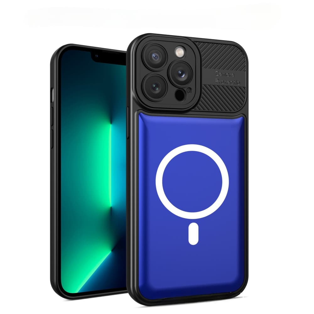 Husa Apple iPhone 14, Urban Series, prindere suport auto magnetic, antisoc, albastra — principală