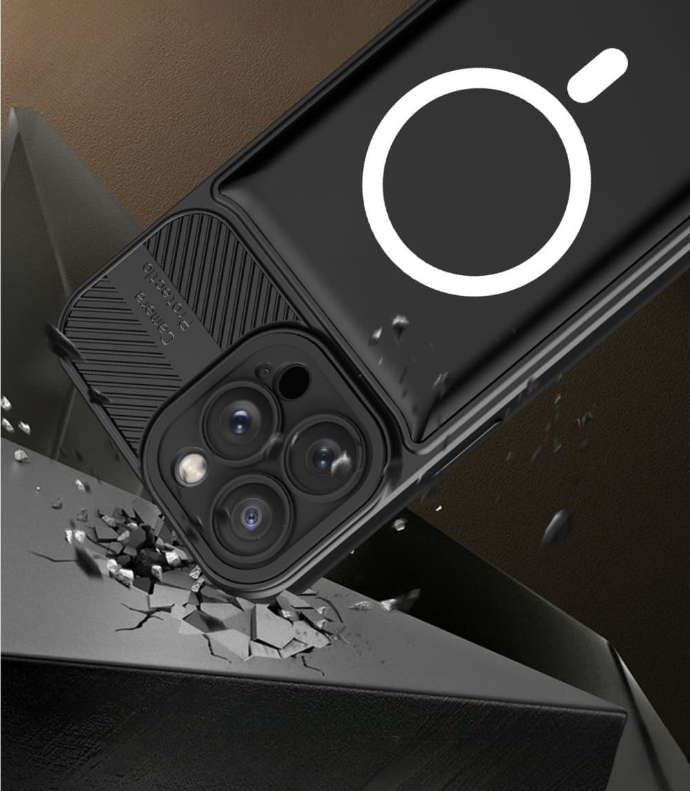 Husa Apple iPhone 13 Pro, Urban Series, prindere suport auto magnetic, antisoc, rosie — varianta 3