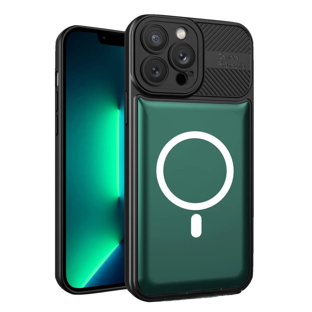 Husa Apple iPhone 14 Pro Max, Urban Series, prindere suport auto magnetic, antisoc, verde inchis — principală