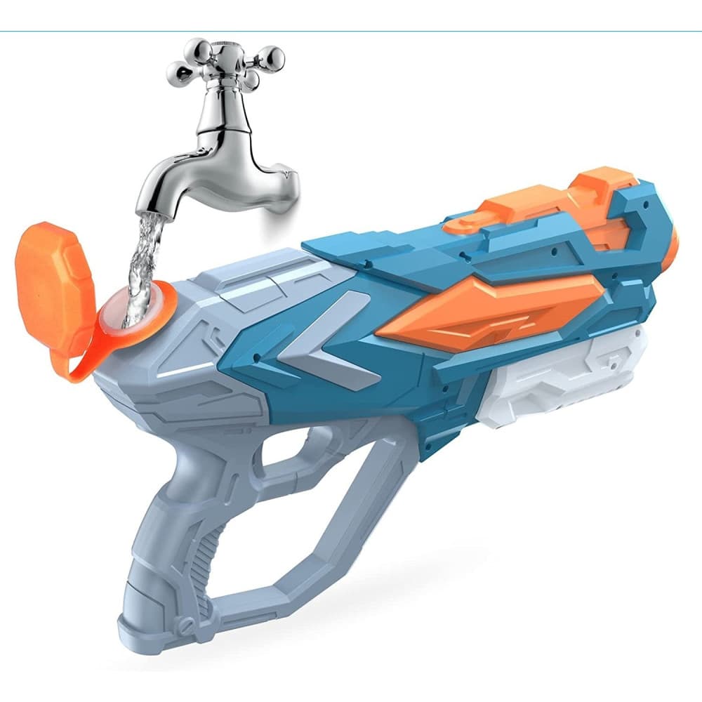 Jucarie pistol cu apa, plastic, 4 duze, rezervor 900 ml, 6 ani+, albastru — varianta 4
