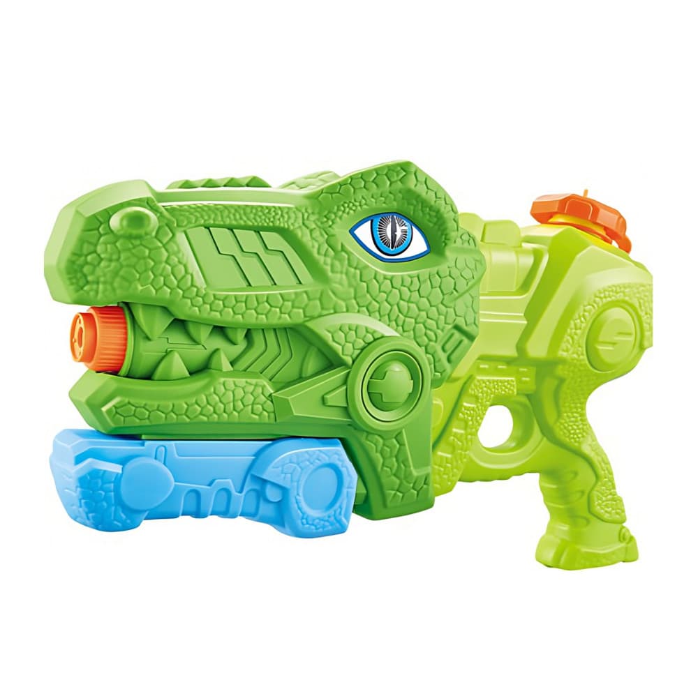 Jucarie pistol cu apa, Tiranozaur, plastic, 3 duze, rezervor 600 ml, 6 ani+, verde — principală