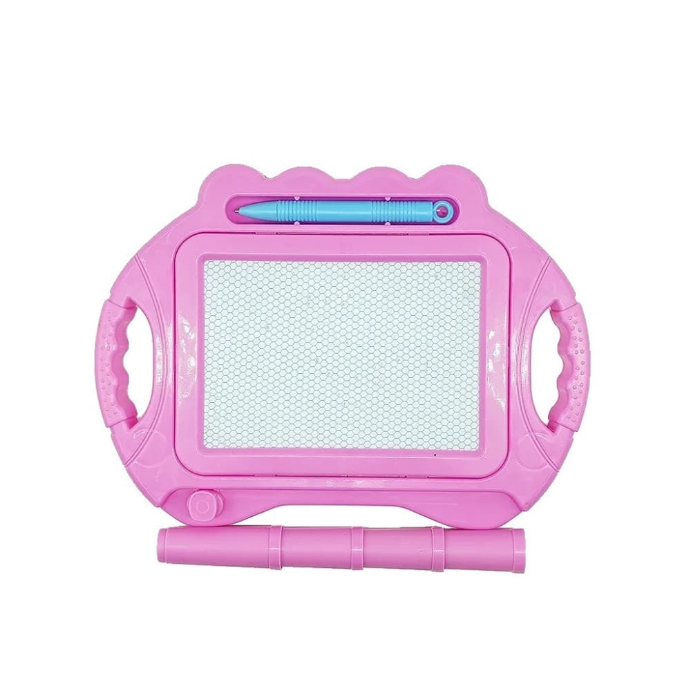 Tabla Magnetica pentru desen, Pix, forma dreptunghi, dimensiuni 23x17 cm, Dezvolta Creativitatea, cu picioare suport, Roz — principală