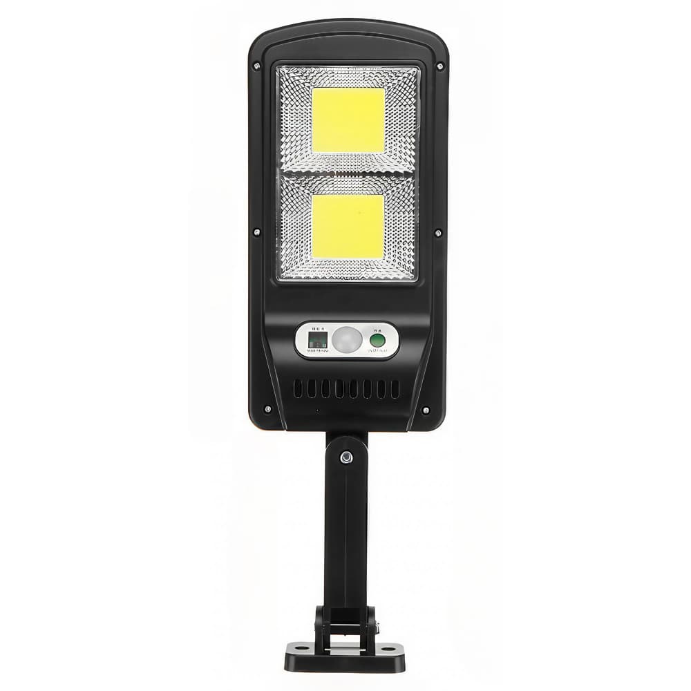 Lampă stradală solară, cu telecomandă, 36 cm x 11.5 cm, 108 COB LED, 2592 Lumeni, 21.6 W - echivalent 172 W bec incadescent, IP65, Senzor de Miscare, Senzor de Lumina, 2 Grile, Alb Rece — principală