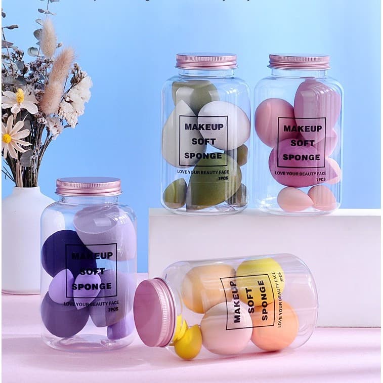 Set 7 buretei machiaj, premium, mov — varianta 4