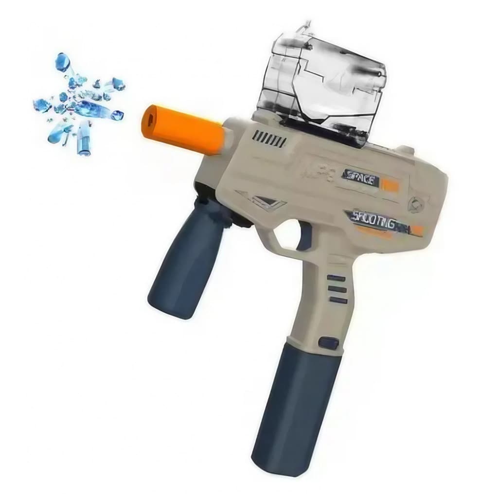 Mitraliera de jucarie cu bile de hidrogen de gel, electrica, 5000 bile incluse, ochelari protectie, MP9, crem — varianta 4