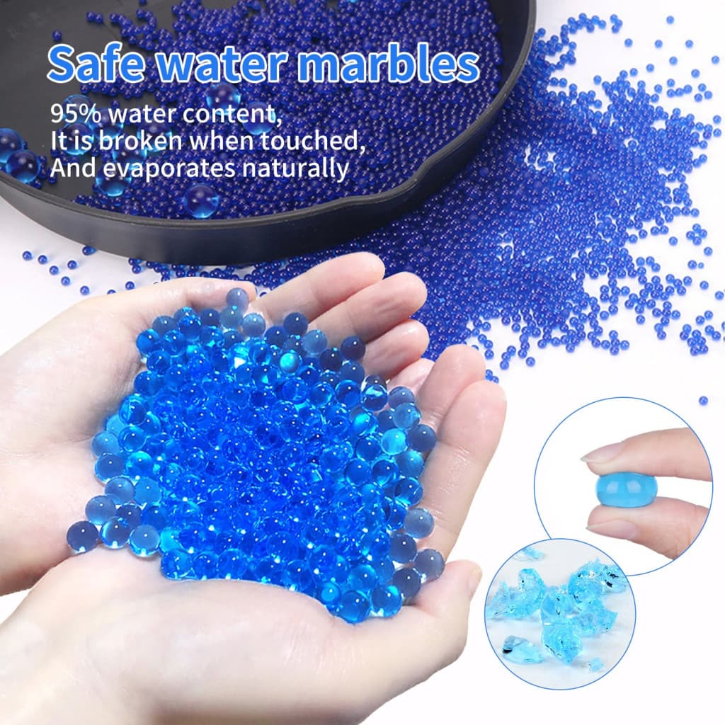 Mitraliera de jucarie cu bile de hidrogen de gel, electrica, 5000 bile incluse, ochelari protectie, MP9, crem — varianta 6