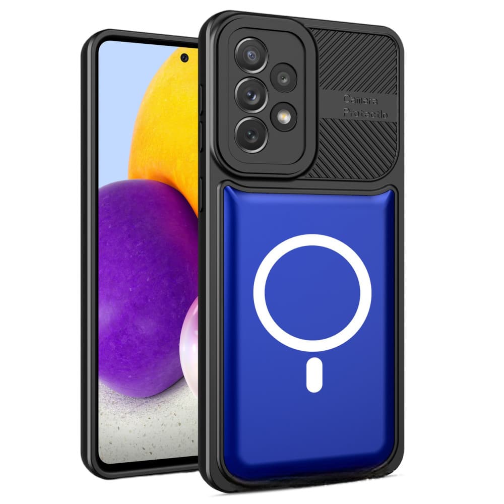 Husa Samsung Galaxy A13 4G, Urban Series, prindere suport auto magnetic, antisoc, negru/albastru — principală