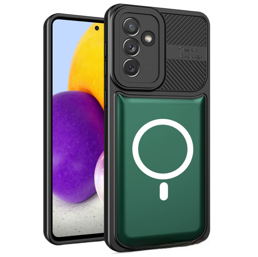 Husa Samsung Galaxy S23 Plus, Urban Series, prindere suport auto magnetic, antisoc, negru/verde — principală